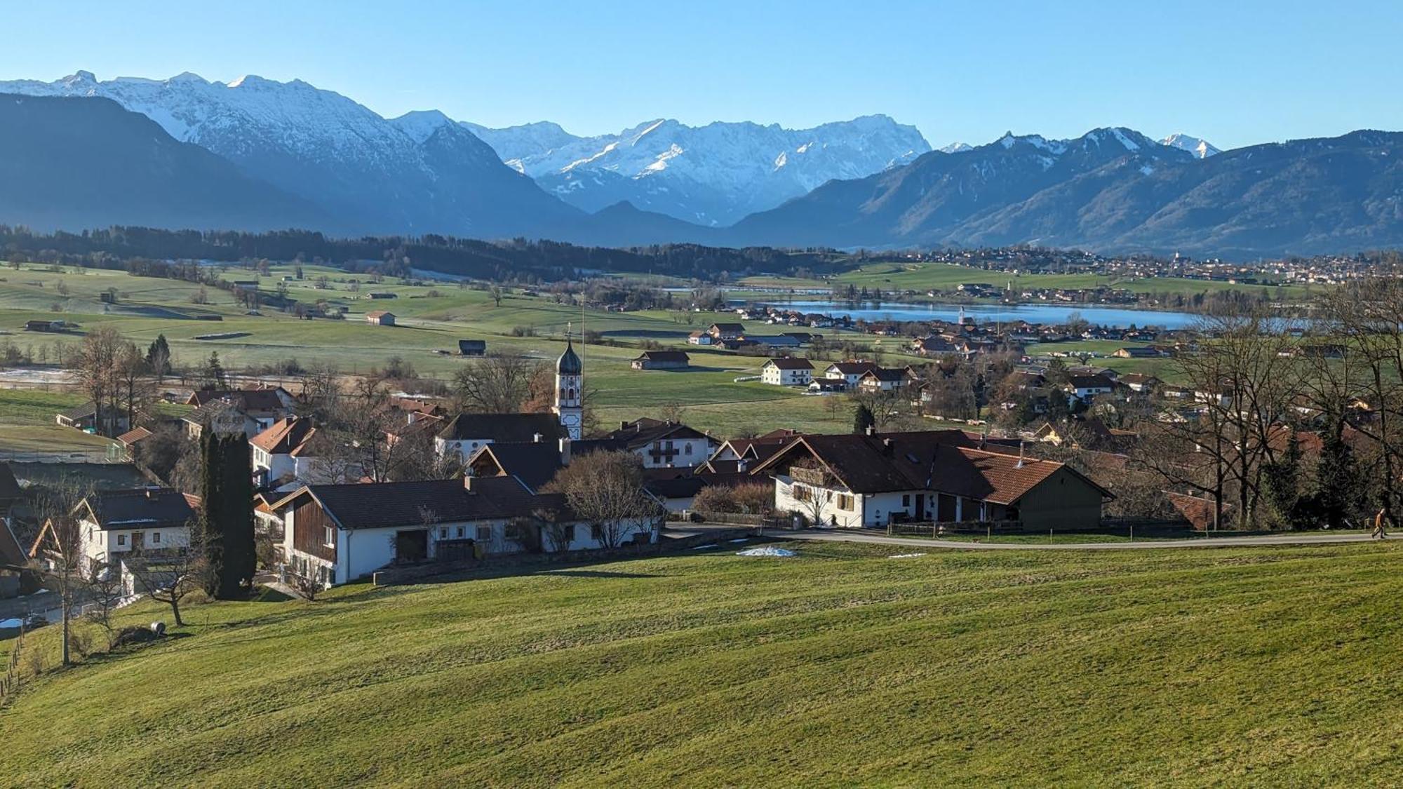 Liboria I Traumhafte Ferienwohnung In Aidling Am Riegsee Mit Atemberaubendem Panoramablick! Extérieur photo