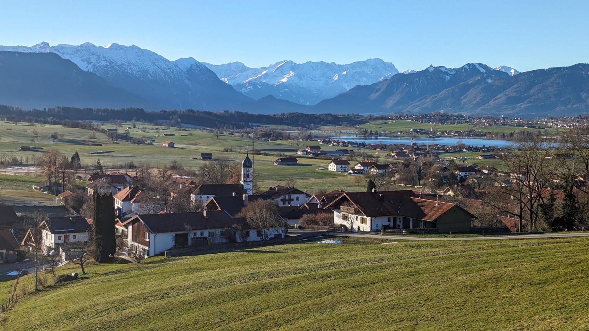 Liboria I Traumhafte Ferienwohnung In Aidling Am Riegsee Mit Atemberaubendem Panoramablick! Extérieur photo